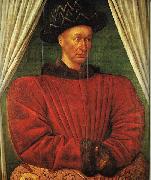 FOUQUET, Jean Portrait of Charles VII of France dg Spain oil painting reproduction